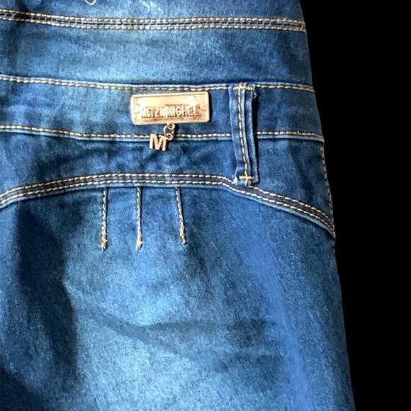 Mitzi Michel Sz 7 High Waisted 3-Button Stretch Skinny Jeans 9B - Picture 3 of 9